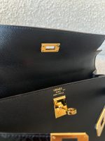Kelly 25 Veau Madame Leather Shiny Niloticus Crocodile Skin Gold Plated - Image 17