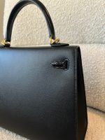 Kelly 25 Veau Madame Leather Shiny Niloticus Crocodile Skin Gold Plated - Image 15