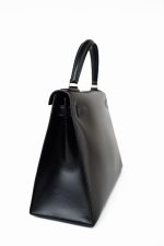 Kelly 28 Black Box Calfskin Leather Gold Hardware - Image 12