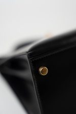 Kelly 28 Black Box Calfskin Leather Gold Hardware - Image 16