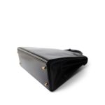Kelly 32 Black Box Calfskin Gold Plated X Circle Stamp - Image 8