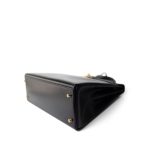 Kelly 32 Black Box Calfskin Gold Plated X Circle Stamp - Image 12