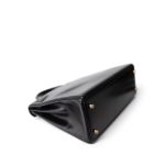 Kelly 32 Black Box Calfskin Gold Plated X Circle Stamp - Image 16