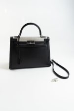 Kelly 32 Veau Swift Leather Toile Berline Palladium Plated Hardware 2019 D - Image 4