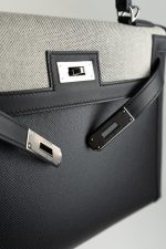 Kelly 32 Veau Swift Leather Toile Berline Palladium Plated Hardware 2019 D - Image 10