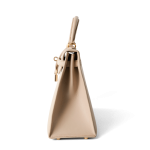 Kelly 25 Beige Box Calfskin Leather Gold Plated Hardware E Square Stamp - Image 2