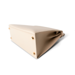 Kelly 25 Beige Box Calfskin Leather Gold Plated Hardware E Square Stamp - Image 13