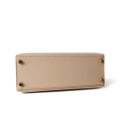 Kelly 25 Beige Box Calfskin Leather Gold Plated Hardware E Square Stamp - Image 11