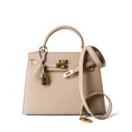 Kelly 25 Beige Box Calfskin Leather Gold Plated Hardware E Square Stamp - Image 4