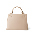Kelly 25 Beige Box Calfskin Leather Gold Plated Hardware E Square Stamp - Image 6
