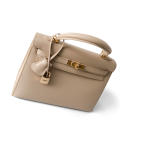 Kelly 25 Beige Box Calfskin Leather Gold Plated Hardware E Square Stamp - Image 14