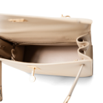 Kelly 25 Beige Box Calfskin Leather Gold Plated Hardware E Square Stamp - Image 15