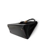 Kelly 28 Black Box Calfskin Gold Plated V Stamp - Image 5