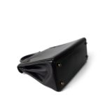 Kelly 28 Black Box Calfskin Gold Plated V Stamp - Image 10