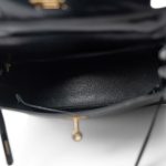 Kelly 28 Black Box Calfskin Gold Plated V Stamp - Image 12