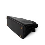 Kelly 28 Retourne Black Box Calfskin Leather Gold Plated Hardware A Square Stamp - Image 12