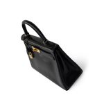 Kelly 28 Retourne Black Box Calfskin Leather Gold Plated Hardware A Square Stamp - Image 6