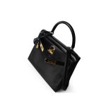 Kelly 28 Retourne Black Box Calfskin Leather Gold Plated Hardware A Square Stamp - Image 19