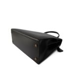Kelly 28 Sellier Black Box Calfskin Gold Plated P Circle Stamp - Image 9