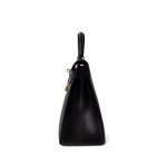 Kelly 28 Sellier Black Box Calfskin Gold Plated P Circle Stamp - Image 2