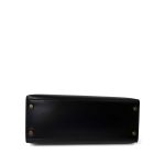 Kelly 28 Sellier Black Box Calfskin Gold Plated P Circle Stamp - Image 3