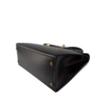 Kelly 28 Sellier Black Box Calfskin Gold Plated P Circle Stamp - Image 4