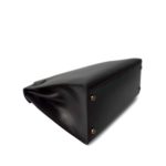 Kelly 28 Sellier Black Box Calfskin Gold Plated P Circle Stamp - Image 7