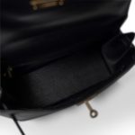 Kelly 28 Sellier Black Box Calfskin Gold Plated P Circle Stamp - Image 15