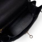 Kelly Sellier 25 Black Veau Epsom Leather Gold Plated Hardware C Stamp - Image 12