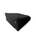 Kelly Sellier 25 Black Veau Epsom Leather Gold Plated Hardware C Stamp - Image 11