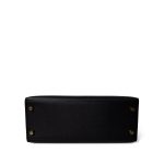 Kelly Sellier 25 Black Veau Epsom Leather Gold Plated Hardware C Stamp - Image 4