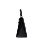 Kelly Sellier 25 Black Veau Epsom Leather Gold Plated Hardware C Stamp - Image 6