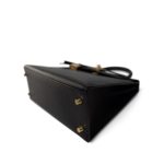 Kelly Sellier 25 Black Veau Epsom Leather Gold Plated Hardware C Stamp - Image 13