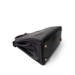 Vintage Kelly 28 Retourne Black Box Calfksin Gold Plated F Square Stamp - Image 16