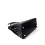 Vintage Kelly 28 Retourne Black Box Calfksin Gold Plated F Square Stamp - Image 13