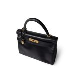 Vintage Kelly 28 Retourne Black Box Calfksin Gold Plated F Square Stamp - Image 24