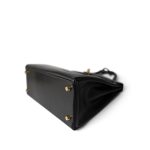 Vintage Kelly 28 Retourne Black Box Calfksin Gold Plated F Square Stamp - Image 23