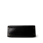 Vintage Kelly Sellier 28 Black Box Calfskin Gold Plated Y Circle Stamp - Image 6