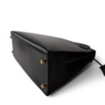 Vintage Kelly Sellier 28 Black Box Calfskin Gold Plated Y Circle Stamp - Image 7