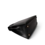 Vintage Kelly Sellier 28 Black Box Calfskin Gold Plated Y Circle Stamp - Image 11