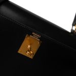 Vintage Kelly Sellier 28 Black Box Calfskin Gold Plated Y Circle Stamp - Image 10