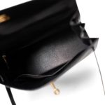 Vintage Kelly Sellier 28 Black Box Calfskin Gold Plated Y Circle Stamp - Image 12