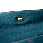 Hermes Kelly 25 Blue Jean Veau Togo Leather Palladium Plated Y Stamp - Image 7