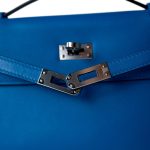 Kelly Pochette Swift Blue Zanzibar Palladium Hardware D stamp - Image 10