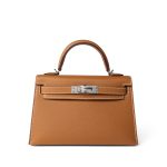Mini Kelly Sellier Gold Veau Epsom Palladium Plated Y Stamp