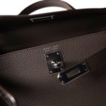 Hermes Kelly Mini II Etain (greige) Veau Epsom Leather Palladium plated Y Stamp - Image 16