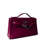 Kelly Pochette Rose Pourpre Swift Palladium Plated Hardware C Stamp - Image 3
