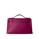 Kelly Pochette Rose Pourpre Swift Palladium Plated Hardware C Stamp - Image 6