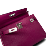 Mini Kelly Rose Pourpre Chèvre Mysore Palladium Plated Hardware C Stamp - Image 15