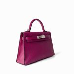 Mini Kelly Rose Pourpre Chèvre Mysore Palladium Plated Hardware C Stamp - Image 13